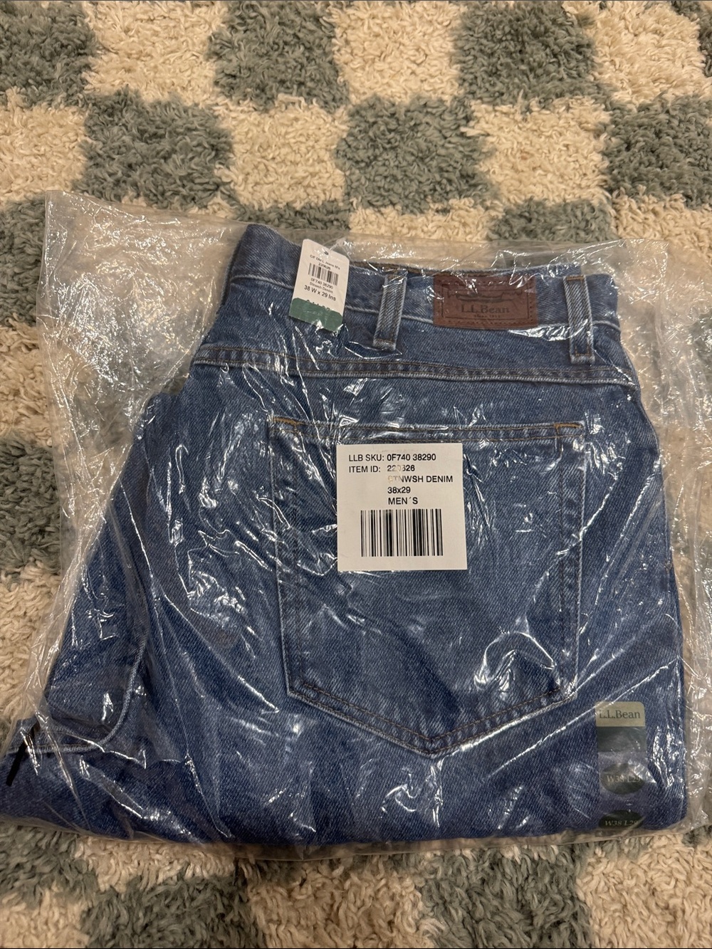 38x29 L.L. Bean Men's Classic Blue Relaxed Jeans